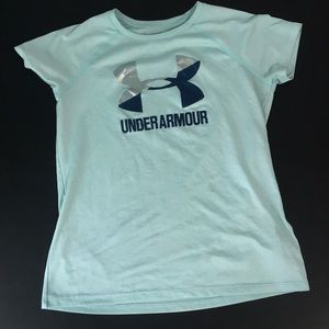 Under armour light blue tee